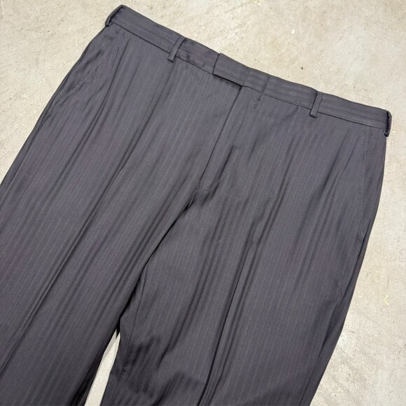 Ermenegildo Zenga Suit "Z Zegna" City Fit Striped Navy Blue 2pc Wool 44L 38x32 - Picture 10 of 12